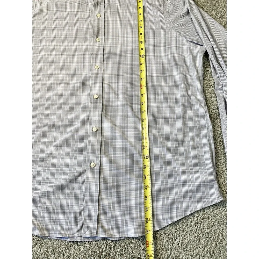 Polo Ralph Lauren Shirt Mens XL Grey Plaid Classic Fit Performance Button Down